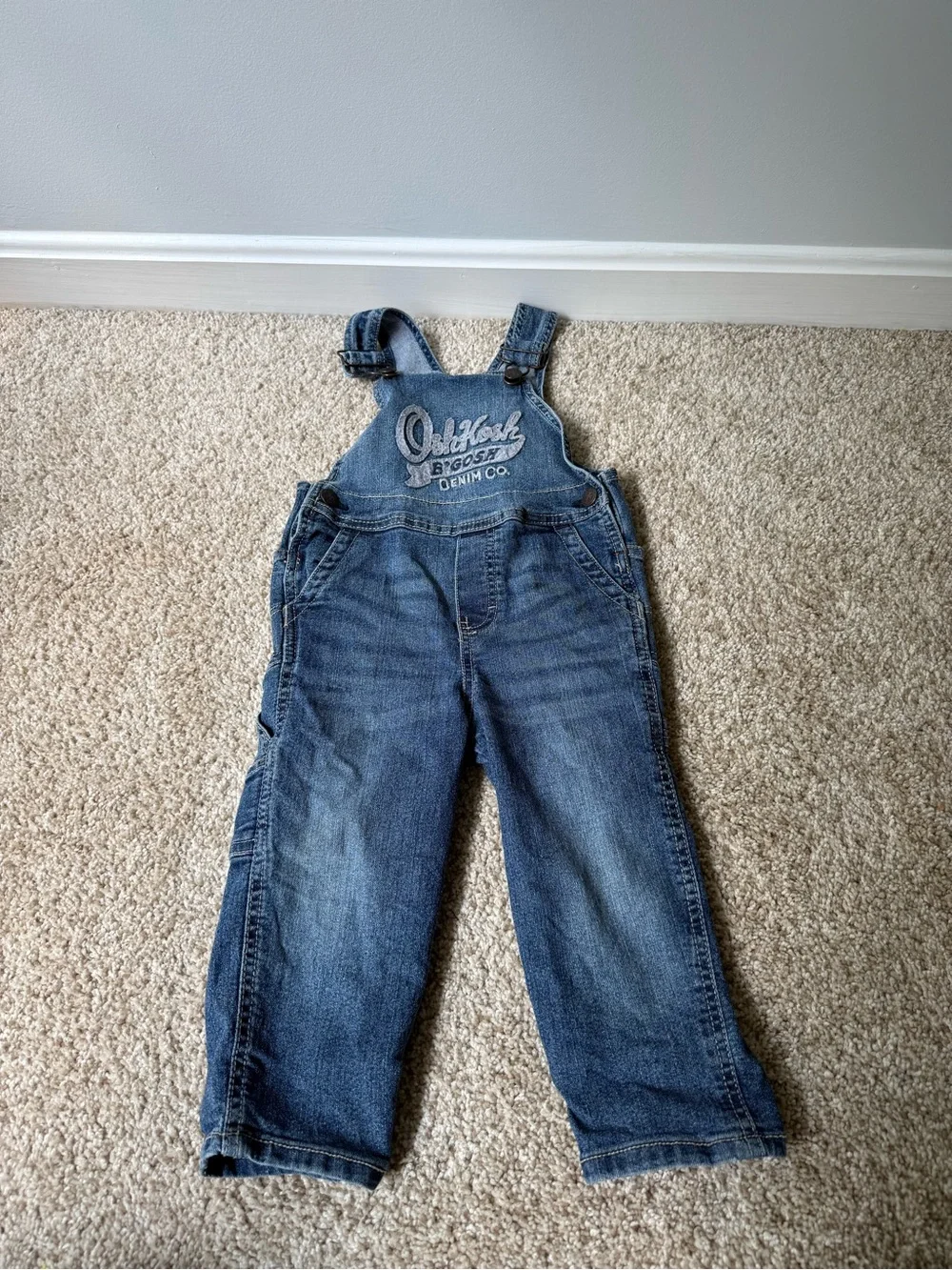 OshKosh B'gosh Faded Blue Denim Overalls for Kids